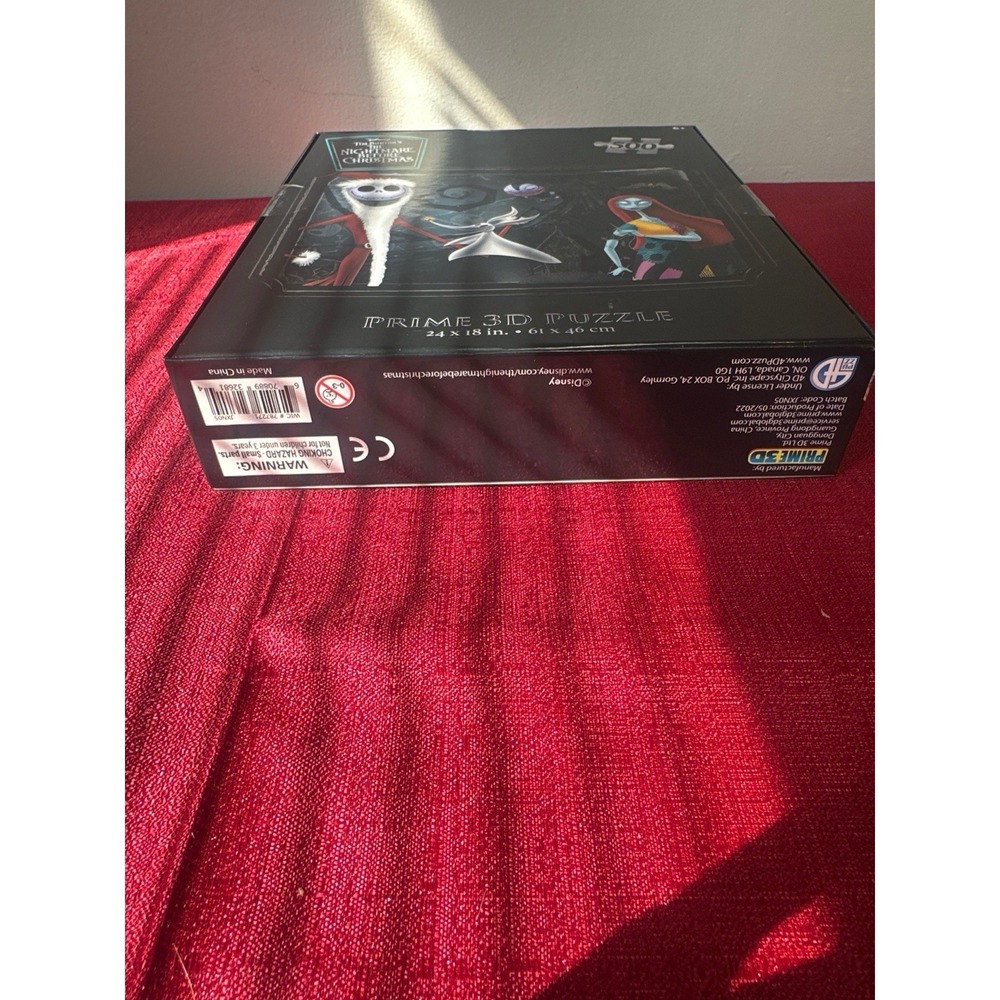 Disney The Nightmare Before Christmas Prime 3D Puzzle 500 Pcs 24x18 New Sealed